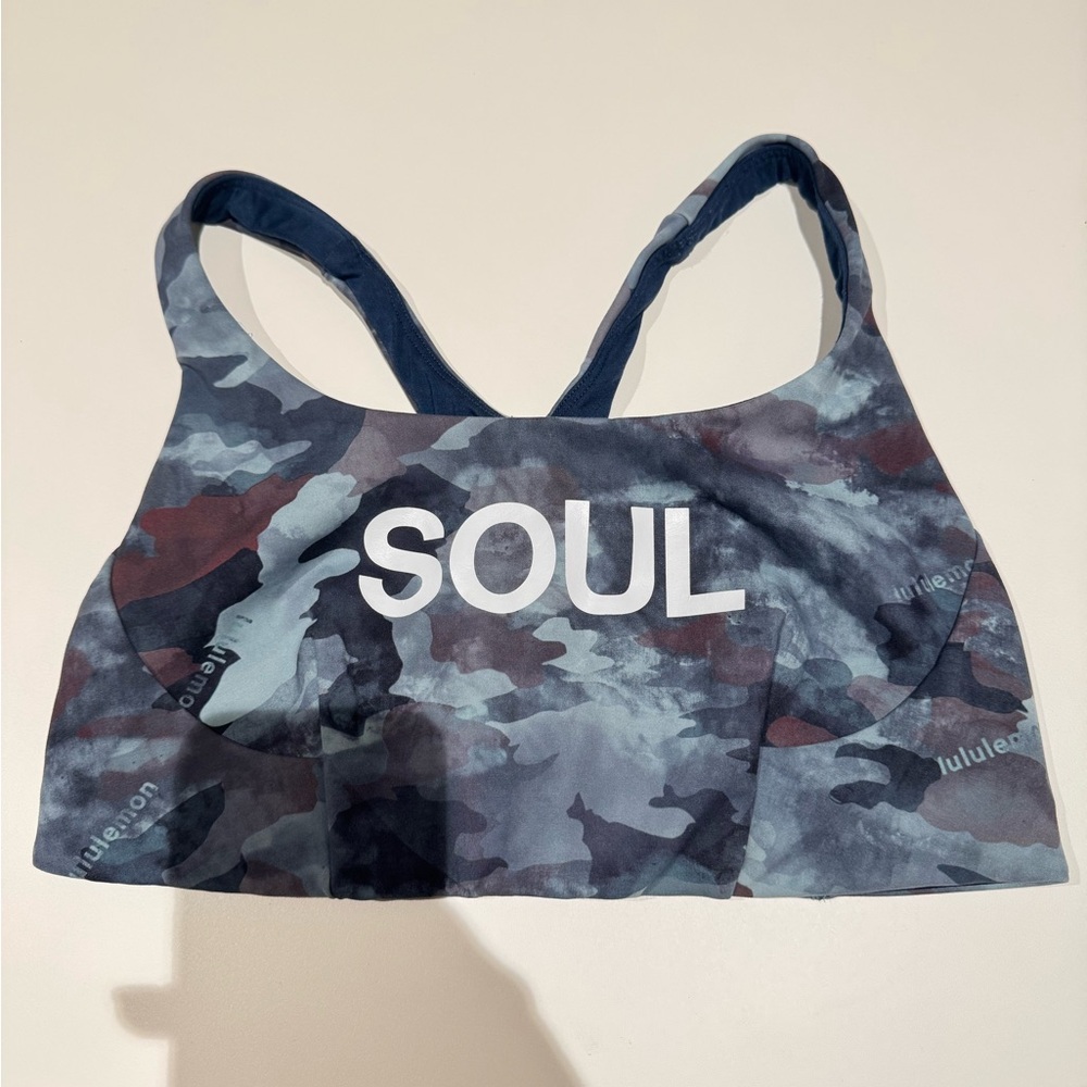 Lululemon x SoulCycle Multicolor Camouflage Sports Bra